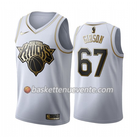 Maillot Basket New York Knicks Taj Gibson 67 2019-20 Nike Blanc Golden Edition Swingman - Homme